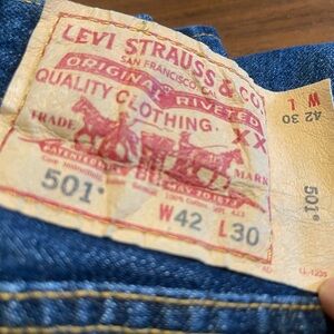 Levi's Classic 501 Straight Leg Jeans in Blue Denim
